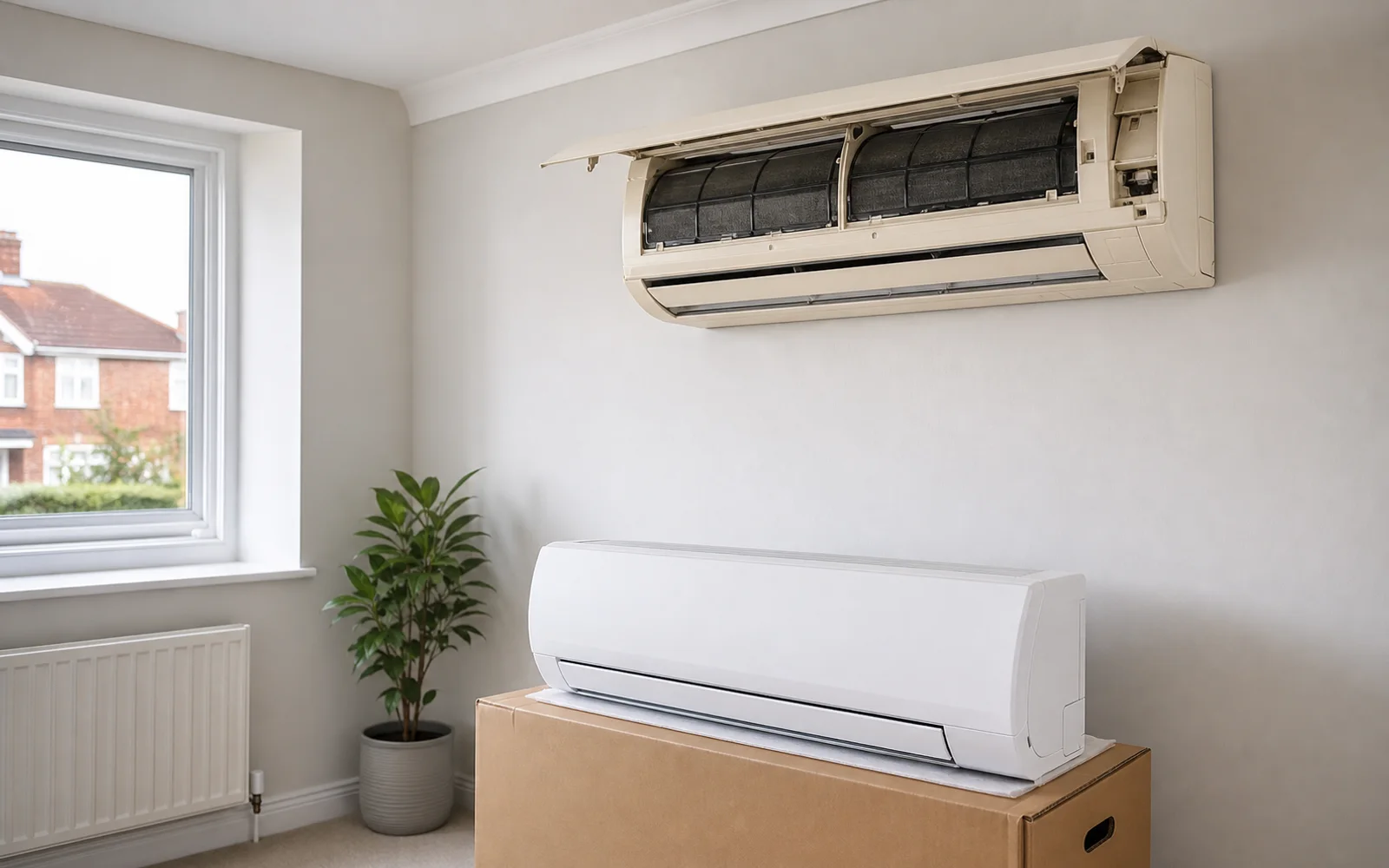 Customer preparing an air conditioning estimate request
