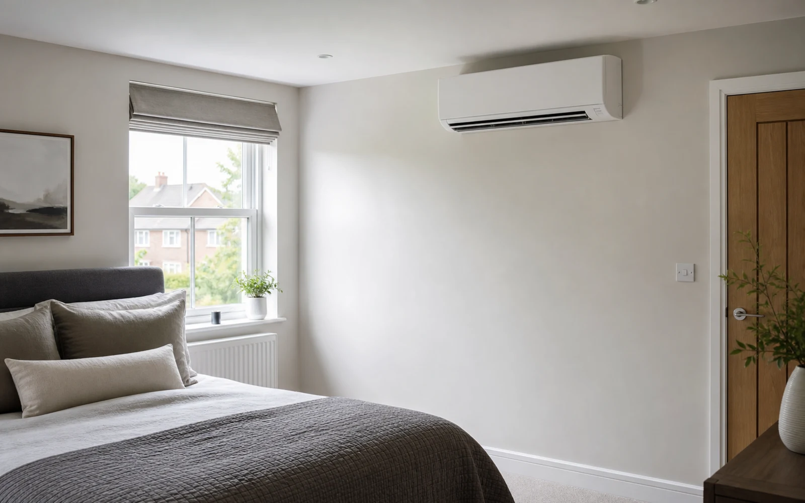Domestic room prepared for a single split air conditioning estimate